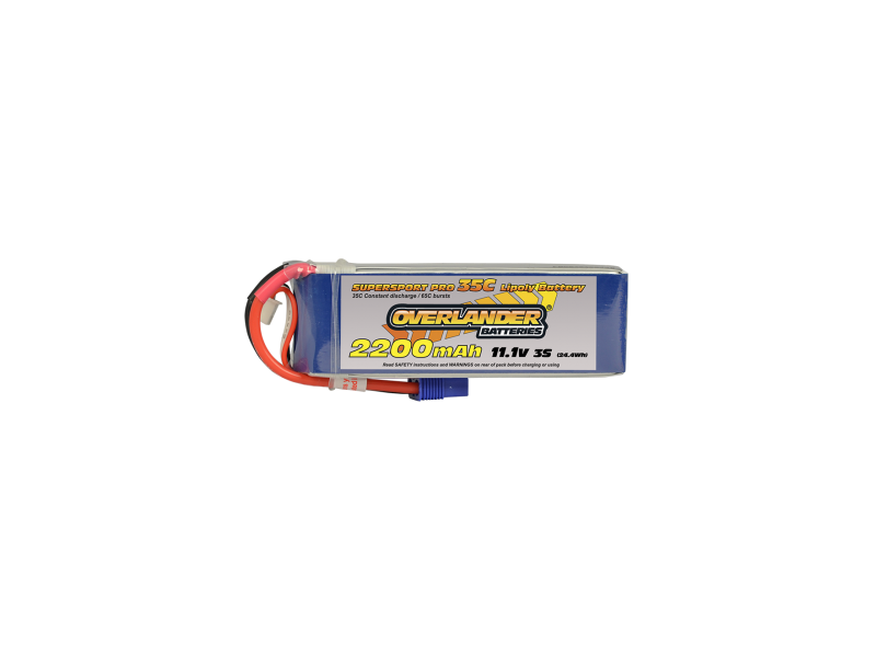 Overlander - 2200mAh 11.1V 3S 35C LiPo Battery with EC3